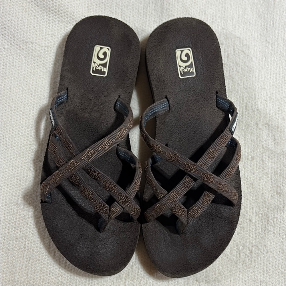 Teva Dark Brown Crisscross Sandals